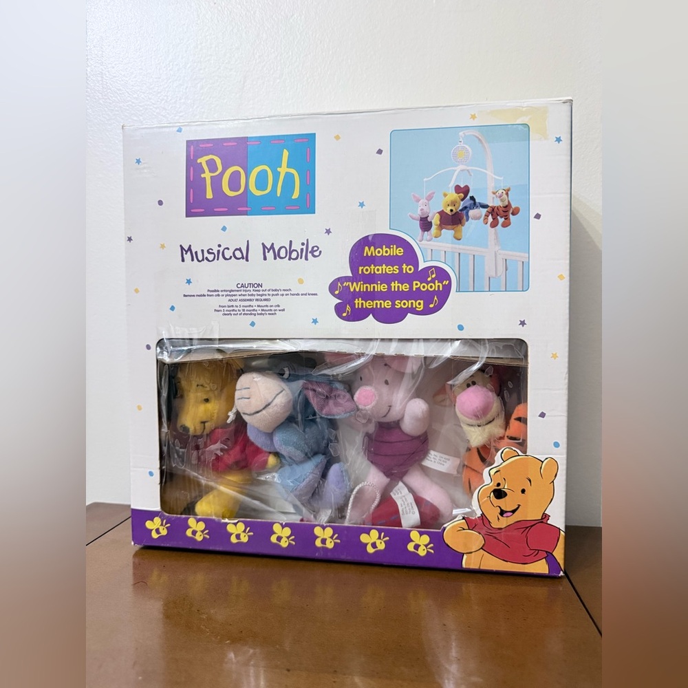 Vintage 97 Winnie The Pooh Musical Baby Crib Mobile Eeyore Piglet Tigger Disney